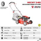 Kép 2/9 - HECHT 540 Benzinmotoros fűgyűjtős fűnyíró, 41cm, RATO OHV 127cm3