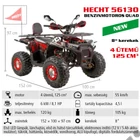 Kép 2/2 - HECHT 56130 RED benzinmotoros quad, 4 ütemű, 125cm3, 8.1Le, Max: 120 kg