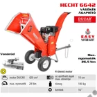 Kép 2/13 - HECHT 6642 Benzinmotoros ágaprító, komposztáló, forgókéses, OHV420cm3, ágátmérő: 10cm, VONTATHATÓ