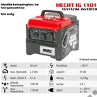 Kép 1/2 - HECHT IG 1101 Egyfázisú áramfejlesztő Inverter, 230V, Max: 1020W, 4,3A, Motor: OHV, 53.5cm3