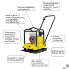 Kép 2/5 - AGT PCL90 lapvibrátor, HONDA GX160, 5.5 Le, 15.0kN, 45x50cm, 90 kg, kerékszett, szilikon gumilap