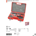 Kép 3/4 - EXTOL premium dugókulcs készlet CV., racsnis 45fog ; 1/2" 21db, 10-32mm