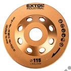 Kép 2/4 - EXTOL industrial gyémántcsiszoló korong; 115mm×22,2mm, Turbo/lamellás jellegű