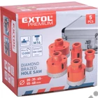 Kép 3/3 - EXTOL premium körkivágó csempére klt. 5 db, gyémánt vágóél; 20-68mm × M14, sarokcsiszolóba fogható