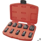 Kép 1/3 - EXTOL premium gépi (impakt) dugófej klt. 1/2", 10db, 9-27mm × 37 mm ; feketített, műanyag tartóban