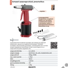 Kép 4/5 - EXTOL premium pneumatikus popszegecshúzó; ALU, réz, acél, INOX szegecsekhez