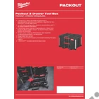 Kép 2/4 - Milwaukee PACKOUT™ Tároló Láda 2 fiókos, ütésálló polimer, 564x414x363 mm