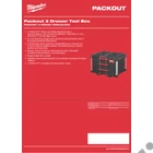 Kép 2/5 - Milwaukee PACKOUT™ Tároló Láda 3 fiókos, ütésálló polimer, 564x414x363 mm
