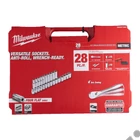 Kép 2/3 - Milwaukee 1/2" dugókulcs készlet, 1/2" racsnis hajtószárral, 28 részes