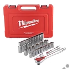Kép 1/3 - Milwaukee 1/2" dugókulcs készlet, 1/2" racsnis hajtószárral, 28 részes