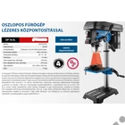 Kép 2/7 - Scheppach DP 16 SL elektromos oszlopos fúró, 550W, 13mm tokmány, 510-2430 fordulat, lézer