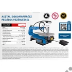 Kép 2/7 - Scheppach Deco-XLS asztali dekopírfűrész, lombfűrész, 120W/230V, Max: 50mm, 500-1700 fordulat, pedál vezérléssel