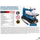 Kép 2/6 - Scheppach Deco-flex S Lasztali dekopírfűrész, lombfűrész, 90W/230V, Max: 50mm, 550-1500 fordulat , hajlékony tengellyel