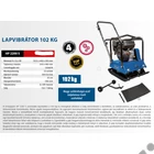 Kép 2/5 - Scheppach HP 2200s lapvibrátor, Motor: Loncin 196cm3, 25kN, 55x44cm, 102kg, szállítókerék, gumilap