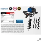 Kép 2/7 - Scheppach EB 2000 benzinmotoros földfúró, gödörfúró, 52,0cm3, 1.9Le, 100mm, 150mm, 200mm fúrószárral