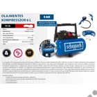 Kép 2/9 - Scheppach HC 06 olajmentes kompresszor, 200l/perc 8bar, tartály 6l, 230V 1200W