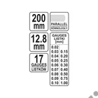 Kép 3/4 - YATO Hézagmérő 17 lapos (0,02 mm - 1,00 mm) 200mm
