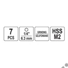 Kép 4/4 - YATO Kombinált gépi fúró-menetfúró készlet 7 részes bitbefogású (M3-M4-M5-M6-M8-