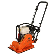 BISONTE PC70-L lapvibrátor, Loncin 5.5 Le, 11.5 kN, 33x50cm, 65 kg, kerékszett, gumilap, víztartály