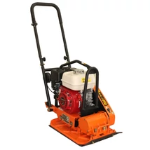 BISONTE PC70-H lapvibrátor, Honda GX160, 5.5 Le, 11.5 kN, 36x50cm, 65 kg, kerékszett, víztartály