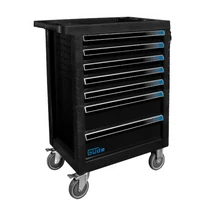 Güde GW7 Black Line szerszámos kocsi munkapaddal, összeszerelt, 226 db szerszámmal