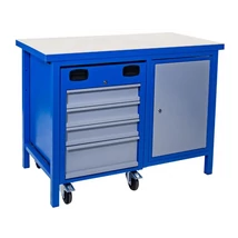 Güde 1200 SLT Multi munkapad, munkaasztal, szerszámos kocsival, 1190x600x850mm, összeszerelt