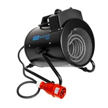 Güde GAH 5000 R elektromos, ventillátoros hőlégfúvó, Fűtőteljesítmény: 2 fokozat, 2.5-5 kW, Feszültség: 400V, Légszállítás: 310 m3/h