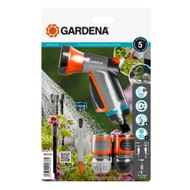 Gardena Basic Tisztító locsoló pisztoly, állítható szórófej, gyorscsatlakozókkal 1/2"-13mm tölmőhöz, beltéri csaphoz, OGS (Originalt Gardena System)