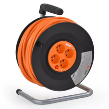 HECHT 450153 elektromos hosszabító dobbal 50 méter, 4 db ajzattal, 3x1.5 mm