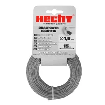 HECHT 10301516 bozótvágó damil, vágószál maggal, DUAL POWER, 1,65mmx15 méter, kerek