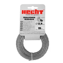HECHT 10301524 bozótvágó damil, vágószál maggal, DUAL POWER, 2,4mmx15 méter, kerek