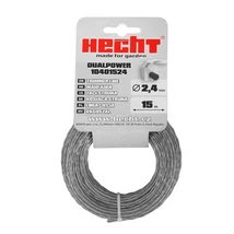 HECHT 10401524 bozótvágó damil, vágószál maggal, DUAL POWER, 2,4mmx15 méter, szögletes