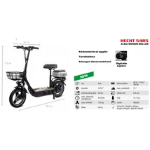 HECHT 5485 Akkumulátoros roller, 48V, 15.0Ah, 500W, összecsukható váz, Hatótáv: Max 65 km, Max: 120kg