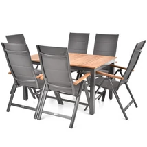HECHT MONTANA kerti bútor szet, kerti asztal 6 kerti szék - futárszolgálattal is szállítható