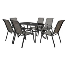 HECHT HONEY SET 6 kerti bútor szet, kerti asztal 6 kerti szék (csak Andornaktálya-i telephelyi átvétellel)