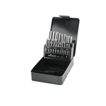 EXTOL premium menetfúró klt., kézi, fém dobozban; 21db, M3,4,5,6,8,10,12, jó minőségű szénacél, hajtóvas nélkül