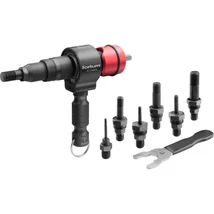 FORTUM fúrógép adapter, POP-NUT szegecsanyákhoz, 6 db, M3-M4-M5-M6-M8-M10-M12; 8 mm (5/16") hatszög befogás