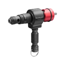 FORTUM fúrógép adapter, 2 az 1-ben, popszegecsekhez és POP-NUT szegecsanyákhoz, 15 db-os készlet