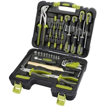 EXTOL craft szerszámkészlet, 57db, 1/4" CV.; 10 dugófej (4-13mm), racsnis kar+fogók,csavarhúzók,órás csavarhúzók, imbuszkulcs,BIT-ek