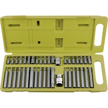 EXTOL craft BIT készlet 40 db HEX-TORX-XZN, 10mm, adapter 3/8" és 1/2", CrV, műanyag dobozban