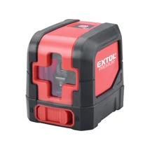 EXTOL premium lézeres vízszintező, ZÖLD, 1H1V (1 horizontális+1 vertikális) pontosság:0,3mm/1m, 1/4" menetes