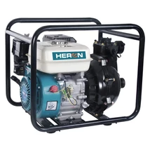 Heron EPPH 15-10 vízszivattyú, öntözőszivattyú, csatlakozó: szívó: 1,5"-38mm, nyomó: 2x1"-25mm, Motor: OHV 208cm3, 6,0 bar, Max: 300 liter/perc