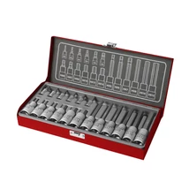 FORTUM bugókulcs betét, imbusz, 18 db-os készlet, 1/2", 1/4" csatlakazó méretel