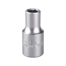FORTUM Dugókulcs betét, 1/4" csatlakozó, 5mm, hatszög, hossza: 25mm, anyag: 61CrV5, mattkróm