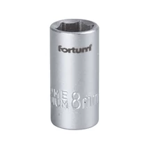 FORTUM Dugókulcs betét, 1/4" csatlakozó, 8mm, hatszög, hossza: 25mm, anyag: 61CrV5, mattkróm