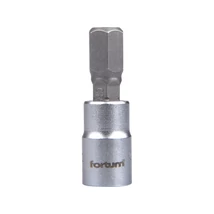 FORTUM Dugókulcs betét, 1/4" csatlakozó, HEX 8mm imbusz Bitfejjel, hossza: 38mm, anyag: 61CrV5/S2, mattkróm