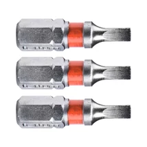FORTUM 1/4" BIT behajtóhegy, Lapos 3mm, 25mm-es , 3db, Anyaga: S2 acél, HRC 61-62