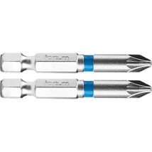 FORTUM 1/4" BIT behajtóhegy, PZ2 Pozidrive, 50mm-es , 2db, Anyaga: S2 acél, HRC 61-62
