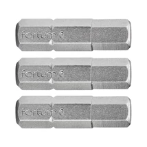 FORTUM 1/4" BIT behajtóhegy, HEX5 mm Imbusz, 25mm-es , 3db, Anyaga: S2 acél, HRC 61-62