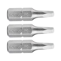 FORTUM 1/4" BIT behajtóhegy, SQ1mm négyszög, 25mm-es , 3db, Anyaga: S2 acél, HRC 61-62
